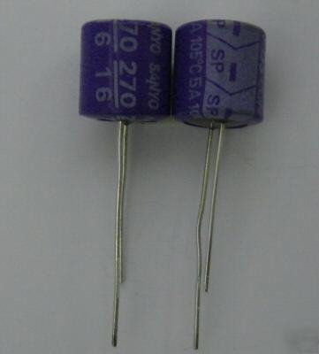4 sanyo sp 16V 270UF os-con aluminum solid capacitors