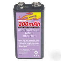 9V rechargeable 200MAH nimh lenmar PRO19 battery
