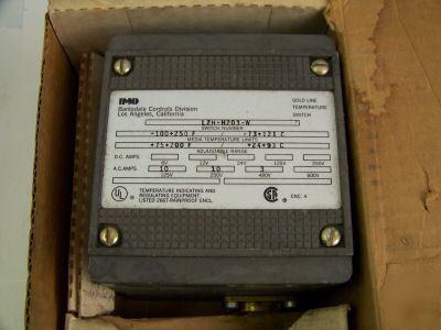 New barksdale L2H-H203-w gold line temperature switch 