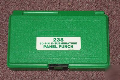 New greenlee 50 pin d subminiature knockout punch #238