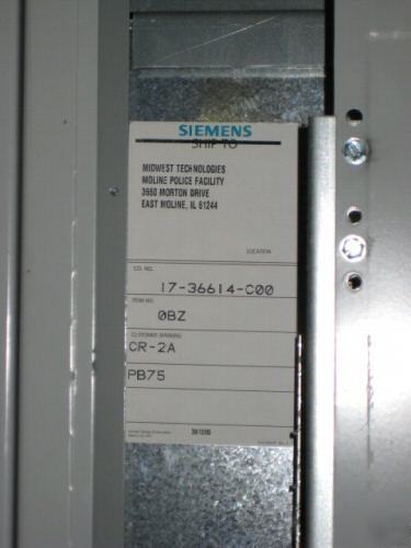 Siemens electrical breaker box P4C75ML400FTS 400 amp