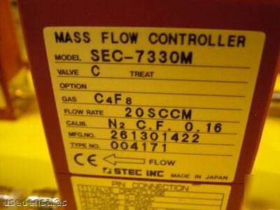 Stec sec-7330 mfc mass flow controllers lot of 9