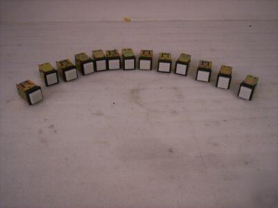 Thermco pushbutton double lamp switch B20019 lot of 13