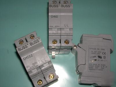 New 3 buss fuseholders CHCC2 CHM2 30A 600V #8-18 awg
