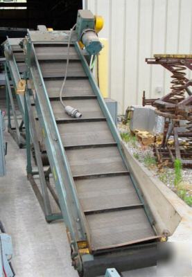 18â€w x 8â€™l cleated inclined belt conveyor (4653)