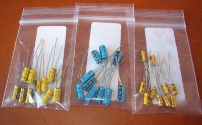 30 electrolytic capacitors 0.1, 1.0 & 10.0 mfd sale 