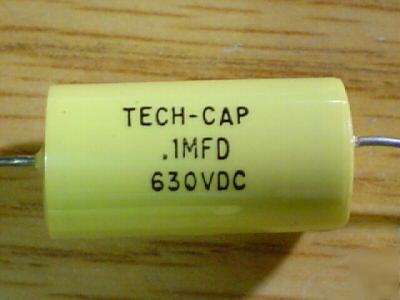 New 10 tech cap 600 - 630V .1UF axial mylar capacitors 