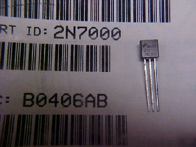 New 2N7000 n chan mosfet lot of 10