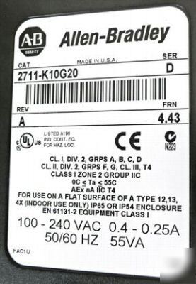 New allen bradley panelview 2711-K10G20 d 2711K10G20