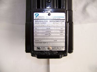 Pacific scientific brushless servomotor servo motor R34