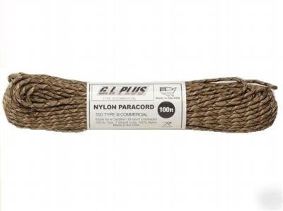 Para 550LB desert camo nylon 100 ft cord free shipping