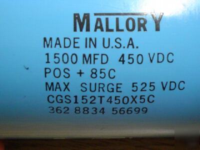 4PCS 450V 1500UF mallory computer grade capacitors