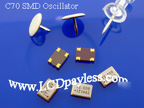 75.000 mhz C70 5X7 smd rohs clock oscillator 1000PCS 