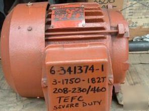 Ac motor 3 hp 182T tefc severe duty=1740RPM cast iron