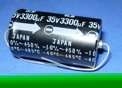 Axial electrolytic cap 3300UF 35V