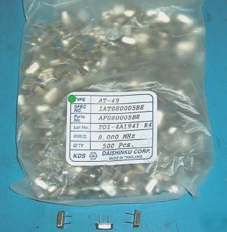 Crystal 8.000MHZ AT49 500PC lot