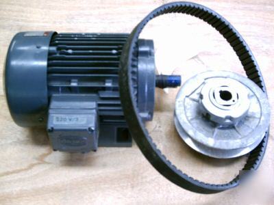 Dietz .75KW 3 phase metric motor with clutch