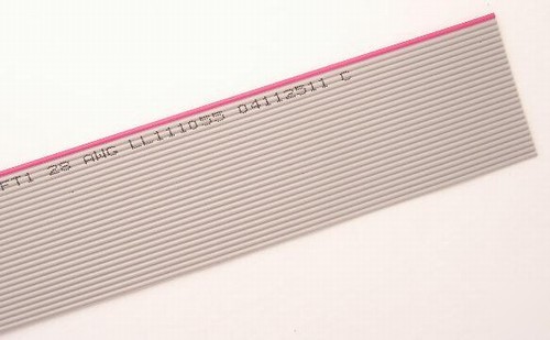 Flat ribbon cable gray 28 awg idc 34 conductor 25 ft.