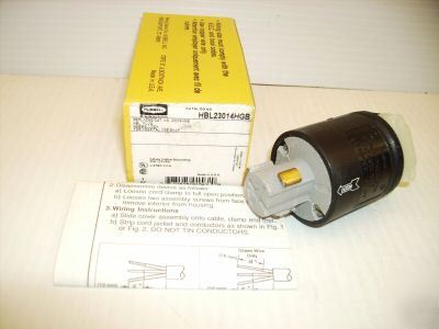Hubbellock plug HBL23014HGB 20 amp 125 volt hospital **