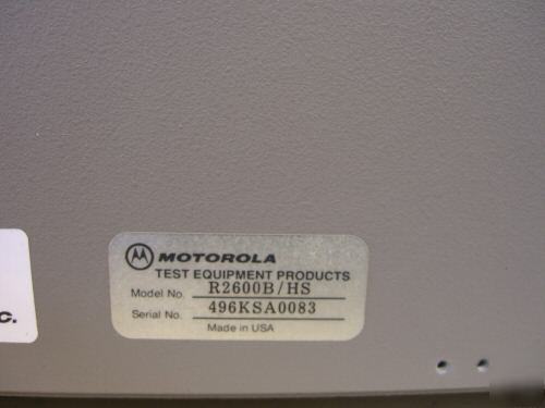 Motorola R2600B / hs communications analyzer