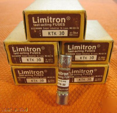 New 50 lot buss limitron ktk-30 fuse KTK30 atm klk