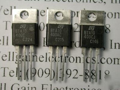 St BTA10-400 c / ac / cj triac to-220AB 10A 400V nos