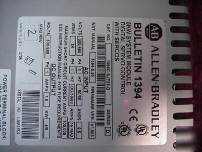  allen bradley servo drive 1394C-SJT05-d 1394CSJT05D