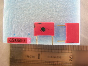 40 vintage .022UF 250V 5% polycarbonate box capacitors