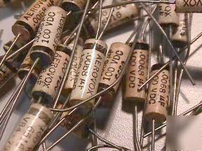 40 vintage aerovox .0068UF 100V mylar capacitors