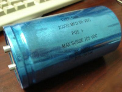 Capacitor type cgs 20000UF 85V mallory computer grade