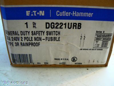 Cutler hammer eaton nema 3 safety disconnect switch 