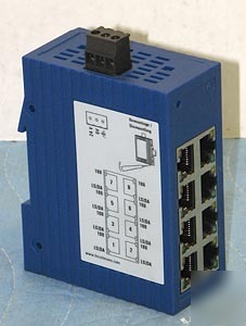 Hirschmann spider 8TX 8 port rail-mount ethernet switch