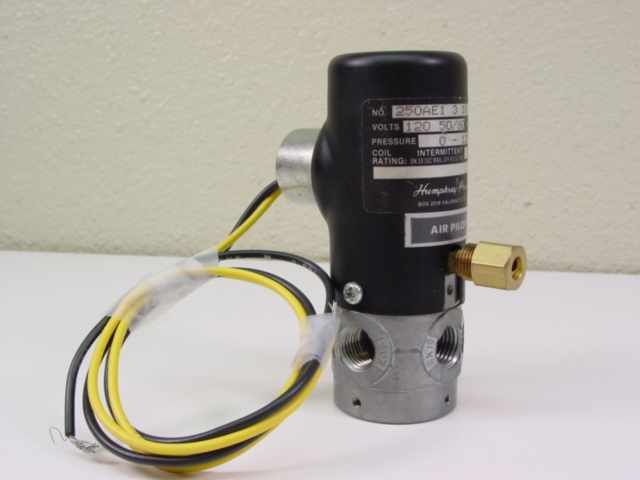 Humphrey 250AE1-3-10-20 air pilot valve 0-125 psi 120V