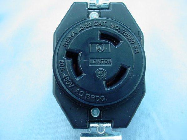 Leviton L8-20 locking receptacle 20A 480V 2340