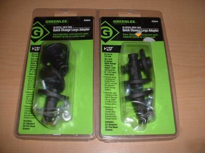 New ( 2 ) greenlee hole saw quick change adapter 02804 