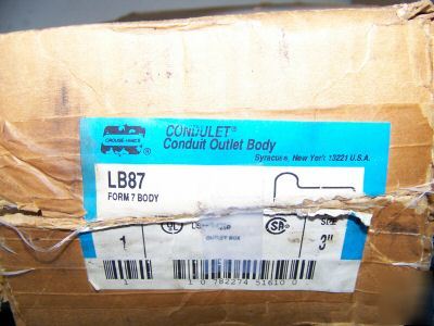 New crouse hinds conduit body conduit lb-87 3