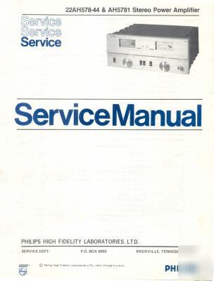 Philips 22AH578-44 AH5781 service manual in pdf format