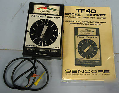 Sencore TF40 pocket cricket transistor & fet tester