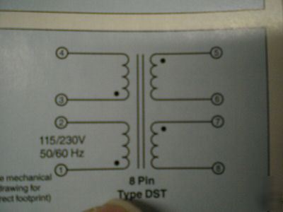 Splittran dst-6-16 transformer 110/220 vac-8/16 vac 