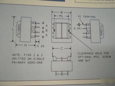 Splittran dst-6-16 transformer 110/220 vac-8/16 vac 