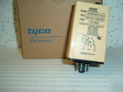Tyco timing relay 1-30 sec 120AC 125DC <858C2
