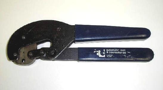 Atcc 58 bnc coax center pin / ferrule crimper usa made