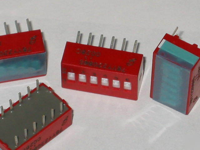 Grayhill 6-position sliding dip switch 78YY22086S QTY30