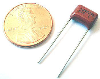 Radial film capacitors ~ .1UF 250V 10% .3