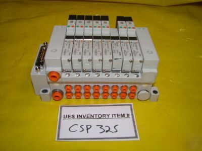 Smc pneumatic 8 valve set model VV5Q11-08-DAJ00314