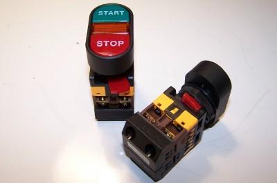 Start-stop pushbutton 22MM ac/dc led pilot light