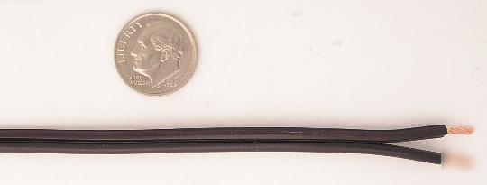 Zip cord speaker wire 18 awg x 2 conductor black 100 ft