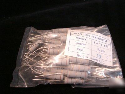 New 50 metal oxide film resistor 1OHM 3W 5% 