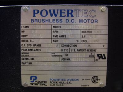 Powertech brushless dc motor 15HP F25601AON0010000