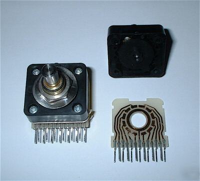 Rotary switch single pole one to twelve way adjustable